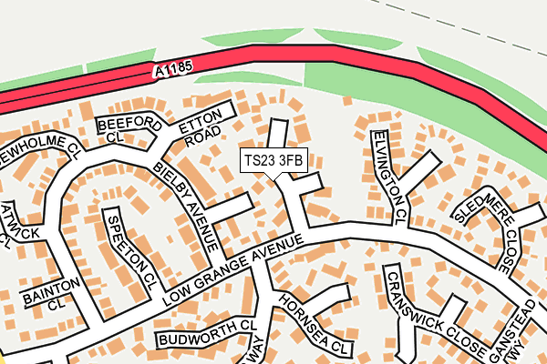 TS23 3FB map - OS OpenMap – Local (Ordnance Survey)