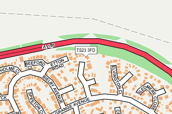 TS23 3FD map - OS OpenMap – Local (Ordnance Survey)