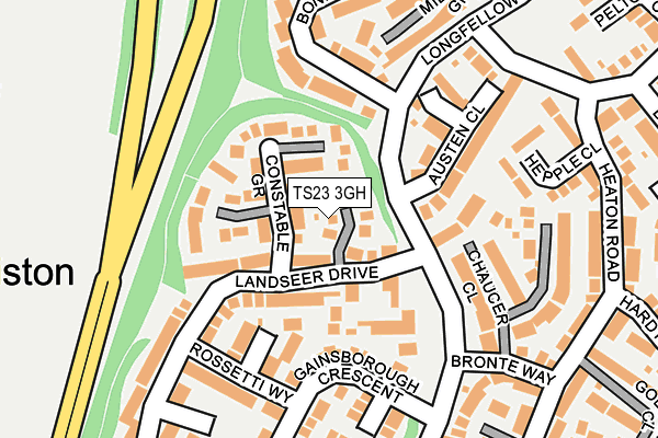 TS23 3GH map - OS OpenMap – Local (Ordnance Survey)