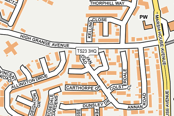 TS23 3HQ map - OS OpenMap – Local (Ordnance Survey)