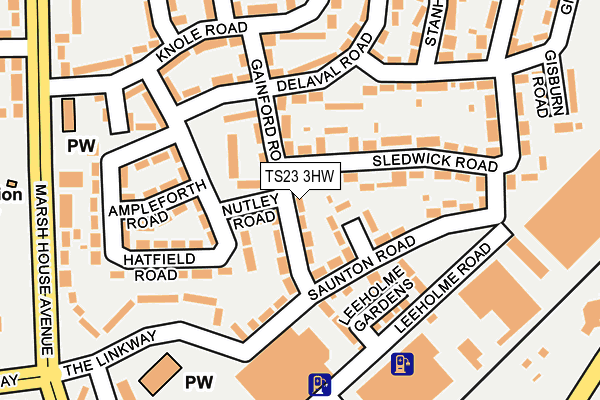 TS23 3HW map - OS OpenMap – Local (Ordnance Survey)