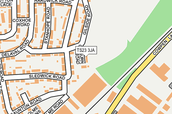 TS23 3JA map - OS OpenMap – Local (Ordnance Survey)