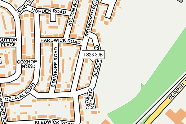 TS23 3JB map - OS OpenMap – Local (Ordnance Survey)