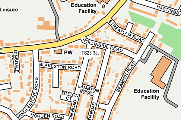 TS23 3JJ map - OS OpenMap – Local (Ordnance Survey)