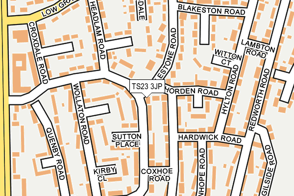 TS23 3JP map - OS OpenMap – Local (Ordnance Survey)