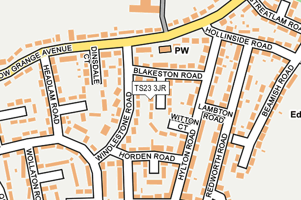 TS23 3JR map - OS OpenMap – Local (Ordnance Survey)