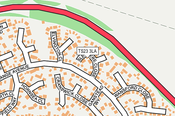 TS23 3LA map - OS OpenMap – Local (Ordnance Survey)