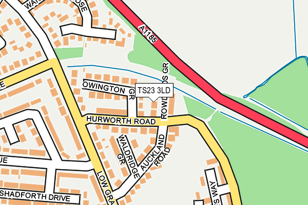 TS23 3LD map - OS OpenMap – Local (Ordnance Survey)