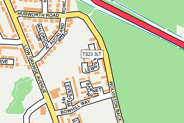 TS23 3LT map - OS OpenMap – Local (Ordnance Survey)