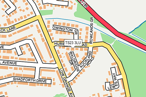 TS23 3LU map - OS OpenMap – Local (Ordnance Survey)
