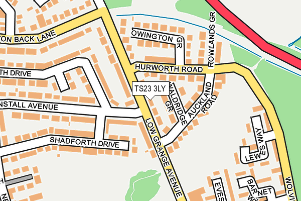 TS23 3LY map - OS OpenMap – Local (Ordnance Survey)