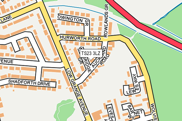 TS23 3LZ map - OS OpenMap – Local (Ordnance Survey)