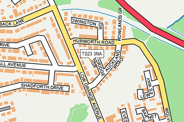 TS23 3NA map - OS OpenMap – Local (Ordnance Survey)