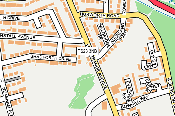 TS23 3NB map - OS OpenMap – Local (Ordnance Survey)