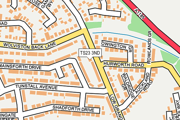 TS23 3ND map - OS OpenMap – Local (Ordnance Survey)