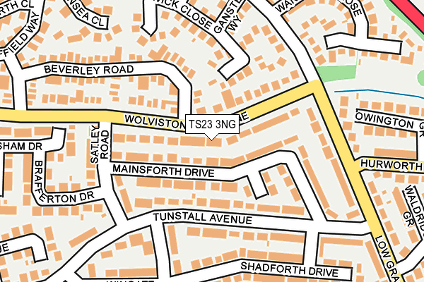 TS23 3NG map - OS OpenMap – Local (Ordnance Survey)