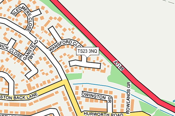 TS23 3NQ map - OS OpenMap – Local (Ordnance Survey)