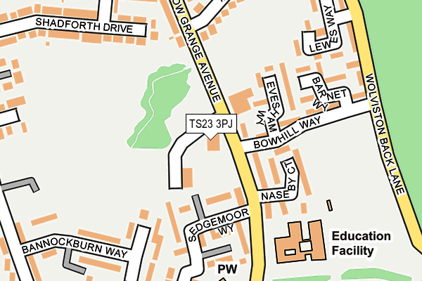 TS23 3PJ map - OS OpenMap – Local (Ordnance Survey)