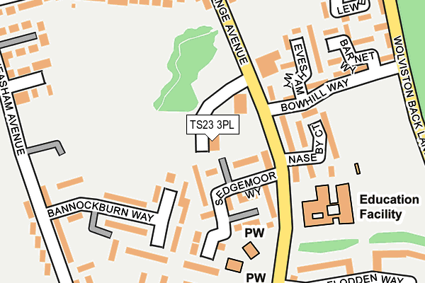 TS23 3PL map - OS OpenMap – Local (Ordnance Survey)