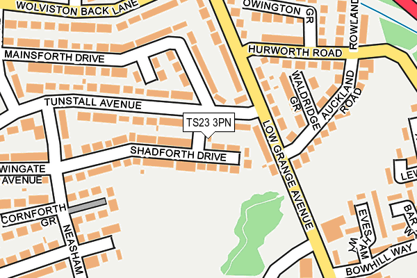 TS23 3PN map - OS OpenMap – Local (Ordnance Survey)