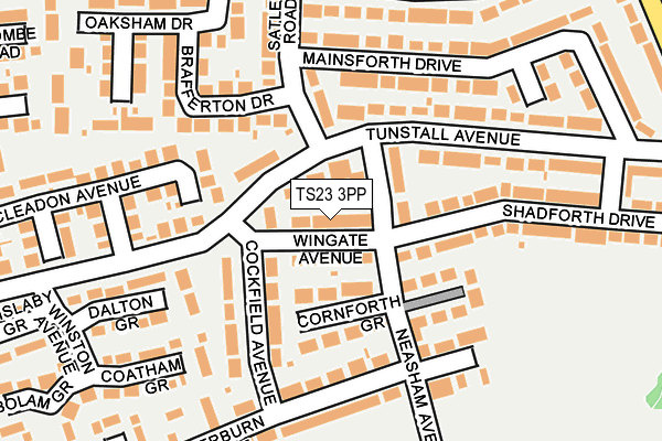 TS23 3PP map - OS OpenMap – Local (Ordnance Survey)