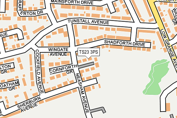 TS23 3PS map - OS OpenMap – Local (Ordnance Survey)