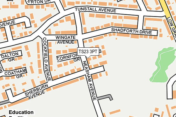 TS23 3PT map - OS OpenMap – Local (Ordnance Survey)