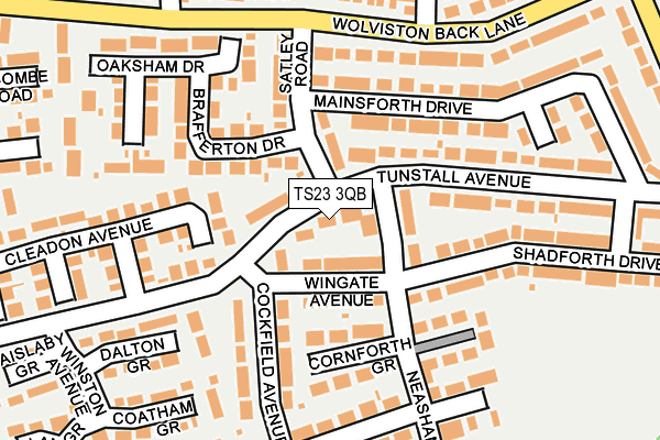 TS23 3QB map - OS OpenMap – Local (Ordnance Survey)