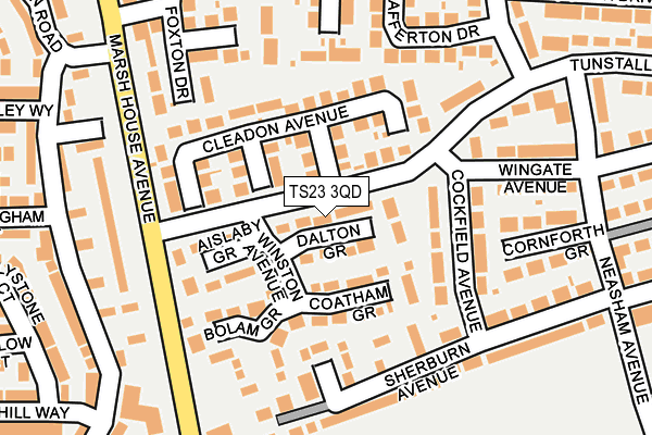 TS23 3QD map - OS OpenMap – Local (Ordnance Survey)