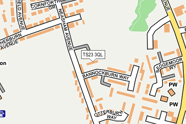 TS23 3QL map - OS OpenMap – Local (Ordnance Survey)
