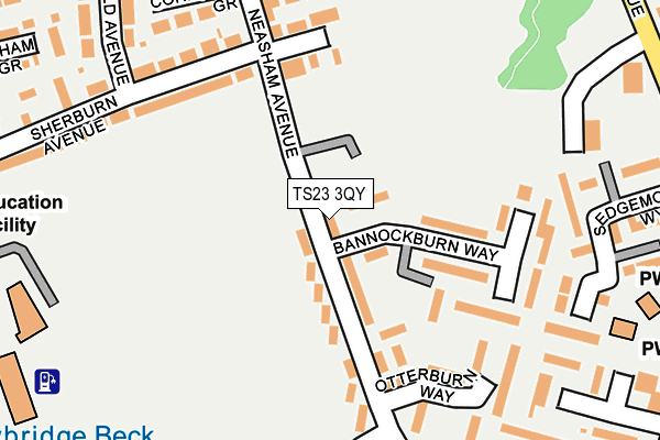 TS23 3QY map - OS OpenMap – Local (Ordnance Survey)