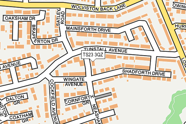 TS23 3QZ map - OS OpenMap – Local (Ordnance Survey)