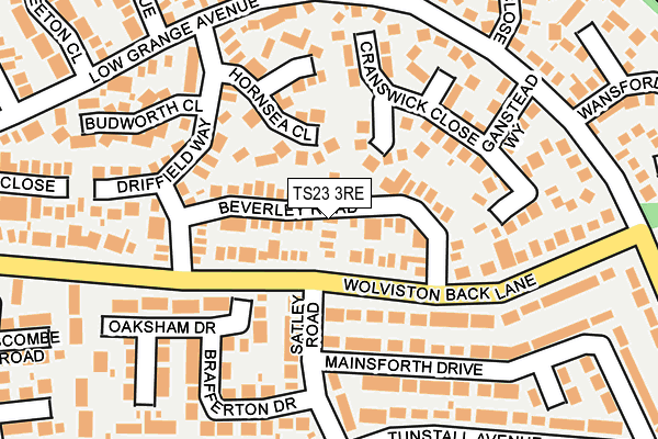 TS23 3RE map - OS OpenMap – Local (Ordnance Survey)
