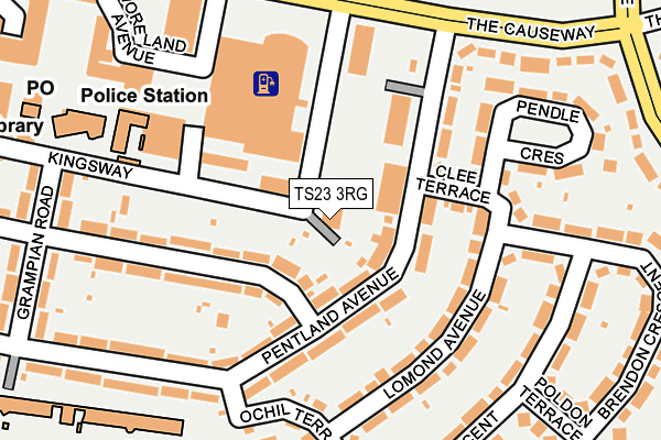 TS23 3RG map - OS OpenMap – Local (Ordnance Survey)