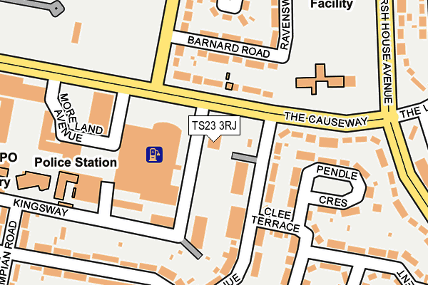 TS23 3RJ map - OS OpenMap – Local (Ordnance Survey)