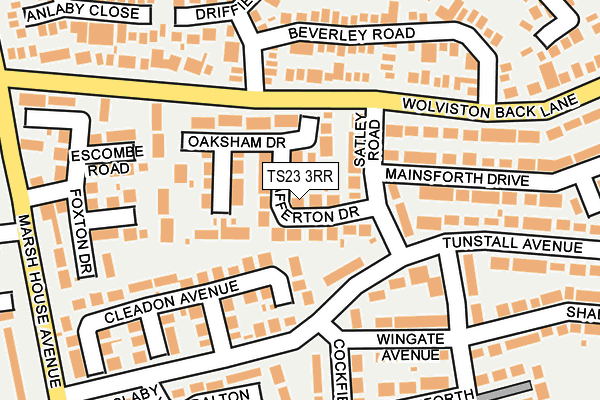 TS23 3RR map - OS OpenMap – Local (Ordnance Survey)