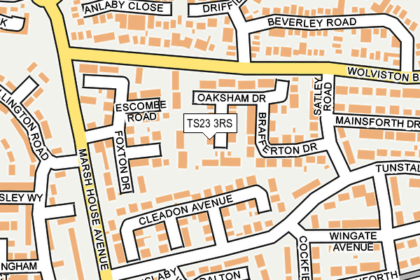 TS23 3RS map - OS OpenMap – Local (Ordnance Survey)