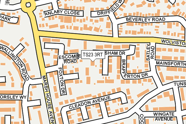 TS23 3RT map - OS OpenMap – Local (Ordnance Survey)