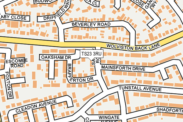 TS23 3RU map - OS OpenMap – Local (Ordnance Survey)