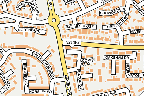 TS23 3RY map - OS OpenMap – Local (Ordnance Survey)
