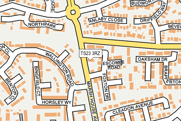 TS23 3RZ map - OS OpenMap – Local (Ordnance Survey)