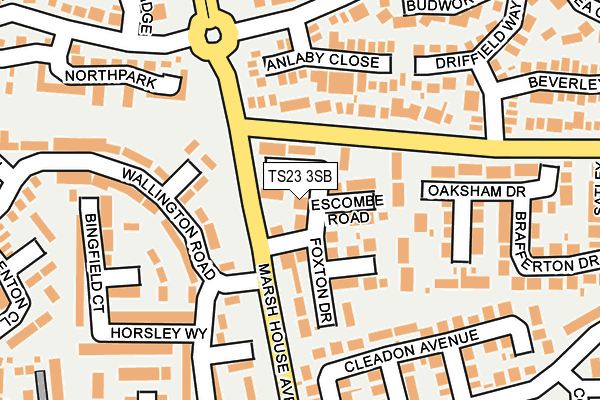 TS23 3SB map - OS OpenMap – Local (Ordnance Survey)