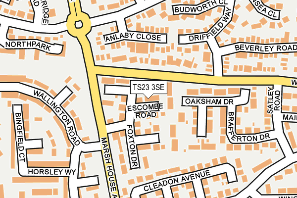 TS23 3SE map - OS OpenMap – Local (Ordnance Survey)