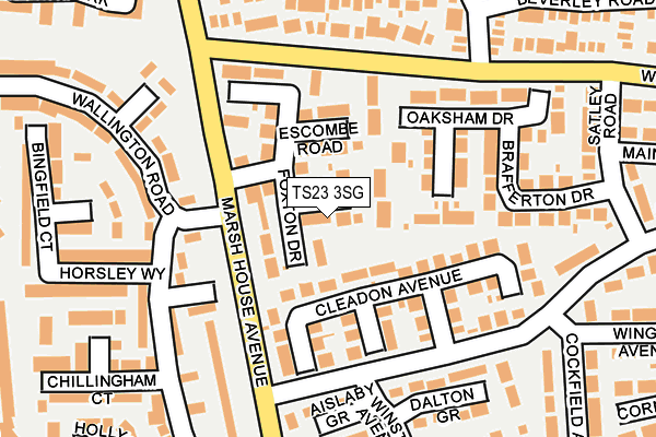 TS23 3SG map - OS OpenMap – Local (Ordnance Survey)