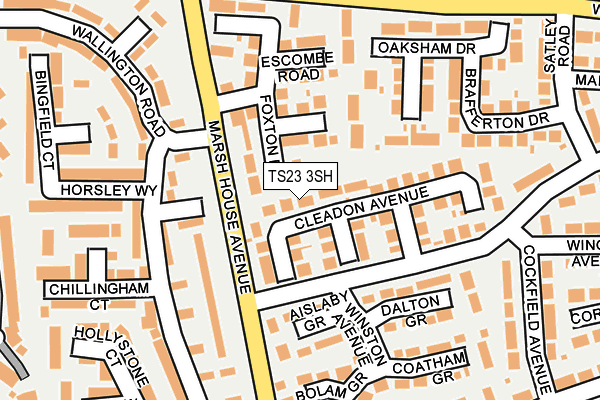 TS23 3SH map - OS OpenMap – Local (Ordnance Survey)