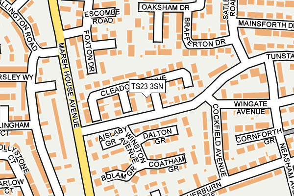 TS23 3SN map - OS OpenMap – Local (Ordnance Survey)