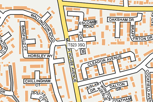 TS23 3SQ map - OS OpenMap – Local (Ordnance Survey)