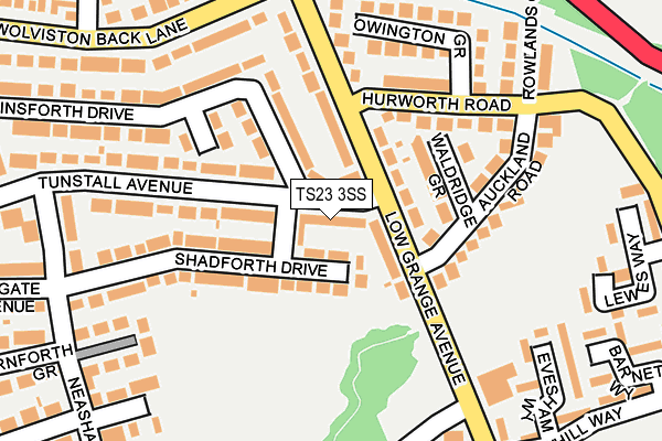 TS23 3SS map - OS OpenMap – Local (Ordnance Survey)