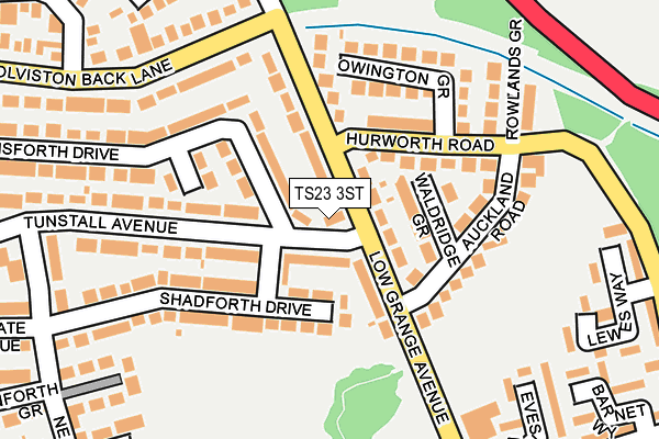 TS23 3ST map - OS OpenMap – Local (Ordnance Survey)