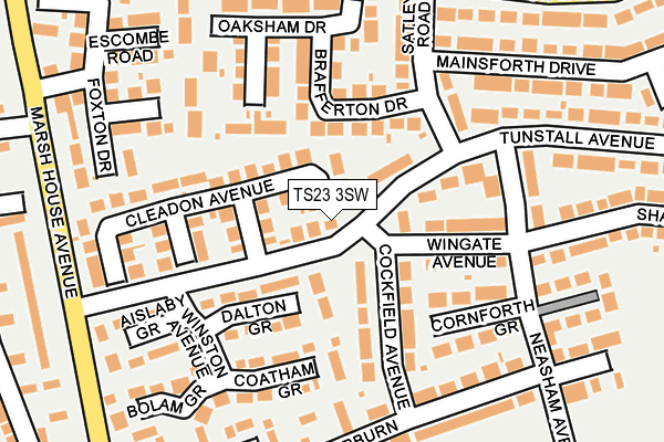 TS23 3SW map - OS OpenMap – Local (Ordnance Survey)